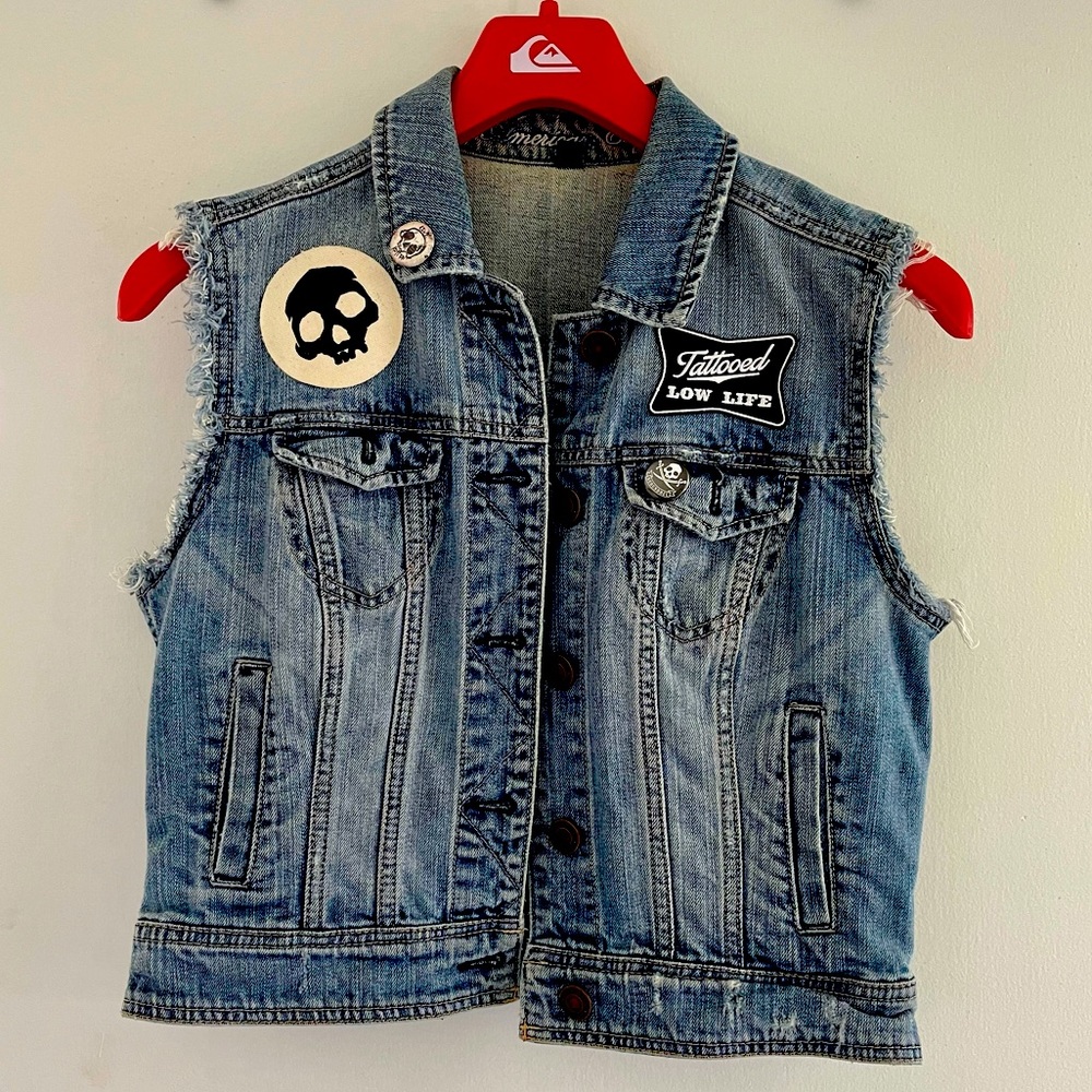 Womens American Eagle Denim Vest